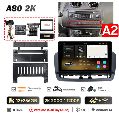 Pour Seat Ibiza 2012 2013 2014 2015 Android Auto Carplay Radio voiture lecteur vidéo multimédia GPS Navigation QLED écran tactile 4G