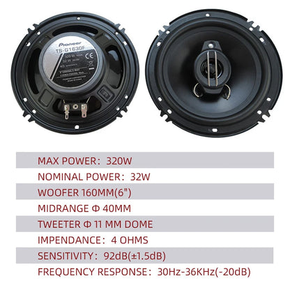 6 pouces 640w (2 * 320w) 3 voies Universal Motor coaxial car Music stéréo full Frequency Hi - Fi Speaker installation sans perte
