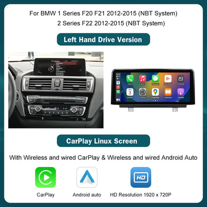 Écran d'affichage multimédia sans fil CarPlay Android Auto, 10.25'12.3', pour BMW série 1 2 3 4 F20 F21 F22 F30 F31 F32 F33