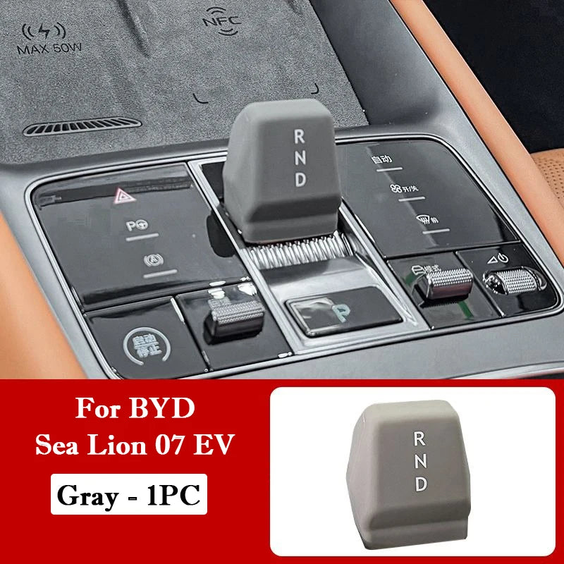 Colliers de changement de vitesse en Silicone, couvercle de protection du levier de vitesse, Modification intérieure de voiture décorative, pour BYD Sea Lion 07 EV 2024 2025