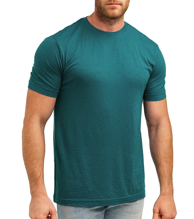 100% laine mérinos T-Shirt hommes à manches courtes chemises mérinos Sport léger couche de Base randonnée T-Shirt doux respirant maillot de corps