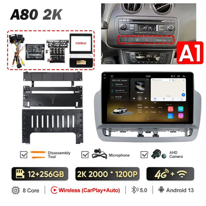 Pour Seat Ibiza 2012 2013 2014 2015 Android Auto Carplay Radio voiture lecteur vidéo multimédia GPS Navigation QLED écran tactile 4G