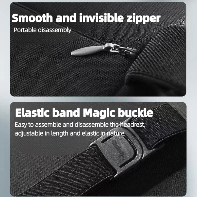 Ensemble de Support lombaire ergonomique pour appui-tête de voiture, coussin de Protection du cou en mousse à mémoire de forme, housse en peluche respirante, fournitures universelles pour véhicule
