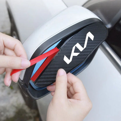 Autocollant de visière à sourcils pour rétroviseur latéral de voiture, 2 pièces, protection contre la neige, pour KIA Rio Ceed Sportage Cerato Soul Sorento K2 K5 K3 KX5