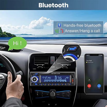Junsun 1 Din lecteur de voiture MP3 DAB DAB + récepteur Audio numérique Radio stéréo 7 couleurs bouton Bluetooth 2 USB TF AUX FM AM musique