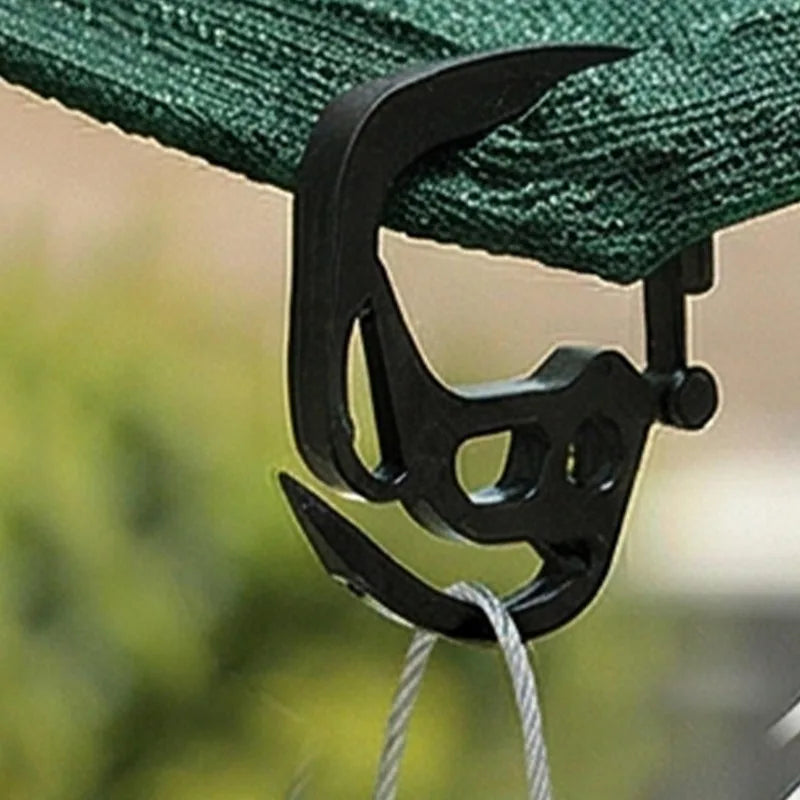 200/50x Crochets de fixation en plastique pour filet d'ombrage, pinces de maintien portables pour toile pare-soleil et filet de jardin
