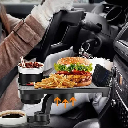 Plateau porte-gobelet universel pour voiture de haute qualité - 360 °     Organisateur rotatif réglable à double tasse