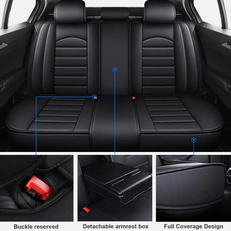 Housses de siège de voiture universelles en cuir pour Honda Civic/Accord/CR-V housse de siège de voiture en cuir PU 2/5 sièges avant et arrière berline SUV intérieur