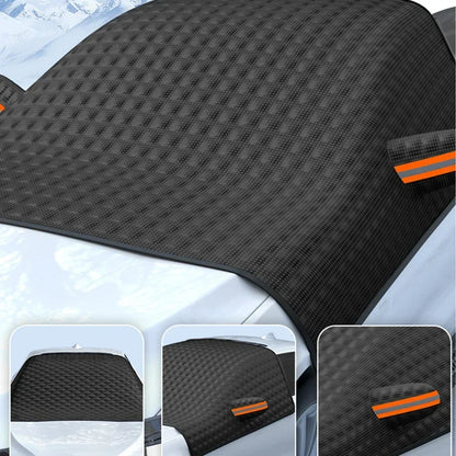 Couverture de pare-brise de voiture, 1 à 2 pièces, pare-soleil magnétique épais pour neige, demi-couvercle anti-gel, protection en verre, accessoires automobiles