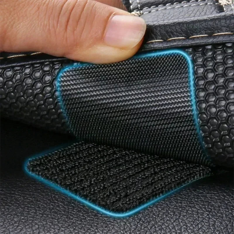 Autocollants en fibre de carbone pour tapis de voiture, double face, haute adhérence, patchs pour tapis de sol, tapis de pied pour la maison, bandes coordonnantes, nouveaux patchs