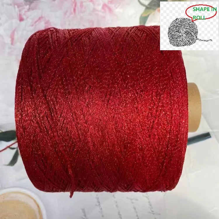 Modules de fil métallique en laine de coton doré et argenté, fil au crochet, paillettes, tissé à la main, sac artisanal, coloré, unique, boule de 50g, livraison gratuite