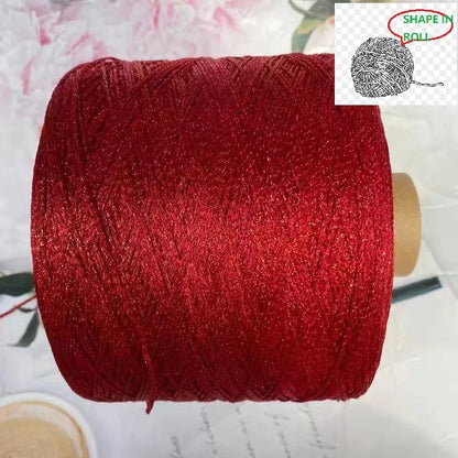 Modules de fil métallique en laine de coton doré et argenté, fil au crochet, paillettes, tissé à la main, sac artisanal, coloré, unique, boule de 50g, livraison gratuite