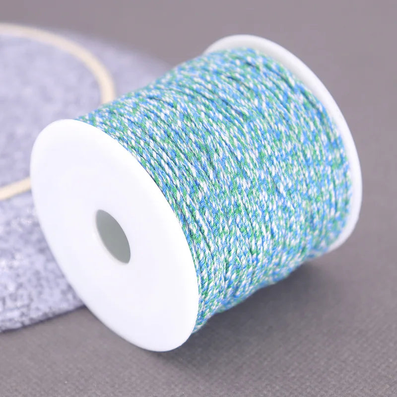 Corde de coton pour macramé, ficelle, ficelle, fil, artisanat, couture, tentures murales faites à la main, bohème, fête de mariage, décoration d'intérieur, 1.2mm, 37m