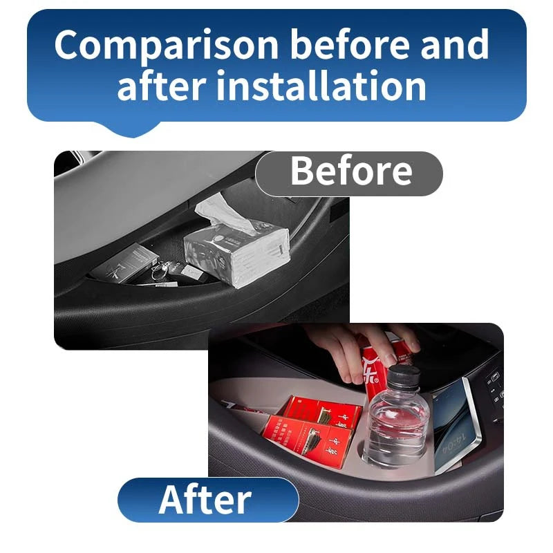 Pour Byd Yuan Plus Atto 3 2025 Console centrale de voiture boîte de rangement inférieure résistant aux rayures étui d'organisation en Silicone accessoires