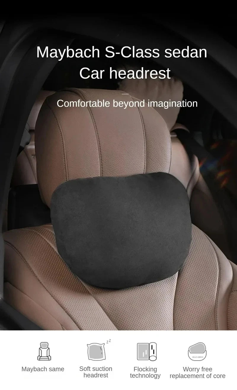 Appui-tête de voiture en coton à mémoire de forme, 2 pièces, Support de cou, accessoires de voiture, classe de siège, doux, universel, réglable, oreiller de voiture, coussin de repos du cou