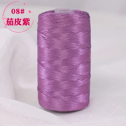 Fil de Crochet d'été en Satin, 100g/bobine, sangle conçue, fil fantaisie mélangé pour bricolage, chapeau, sac à main, pull, chapeau, 1 pièce