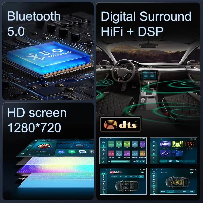 Autoradio Android 15 pour Peugeot 207 CC 207CC 2006 - 2015 sans fil Carplay Android Auto stéréo lecteur multimédia WiFi 4G 2 Din