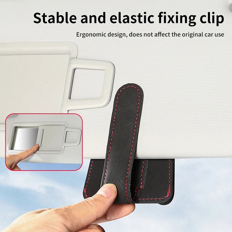Clip de lunettes de voiture, pare-soleil Portable en daim, support de rangement pour Xpeng P7 G3 G3i G9 P5 X2 N5 F30 H93 Beta 2019 2020 2021