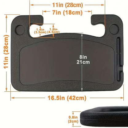 Plateau de volant 2 en 1 – Votre bureau de voiture pour les repas, le travail et la lecture. Ajustement durable et universel. Boutique maintenant!