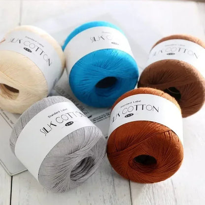 Fil à tricoter chaud et doux pour bébé, 50 g/pièce, dentelle de soie, coton, lait, Crochet, tricoté à la main, fournitures pour tricot à la main, point de croix