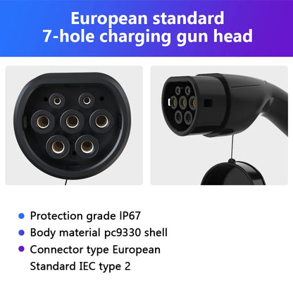 LONLINK-Chargeur de voiture électrique portable, prise britannique, câble de charge de 3,5 kW à type 2, GBT, type 1, 13A, 240V, 5m