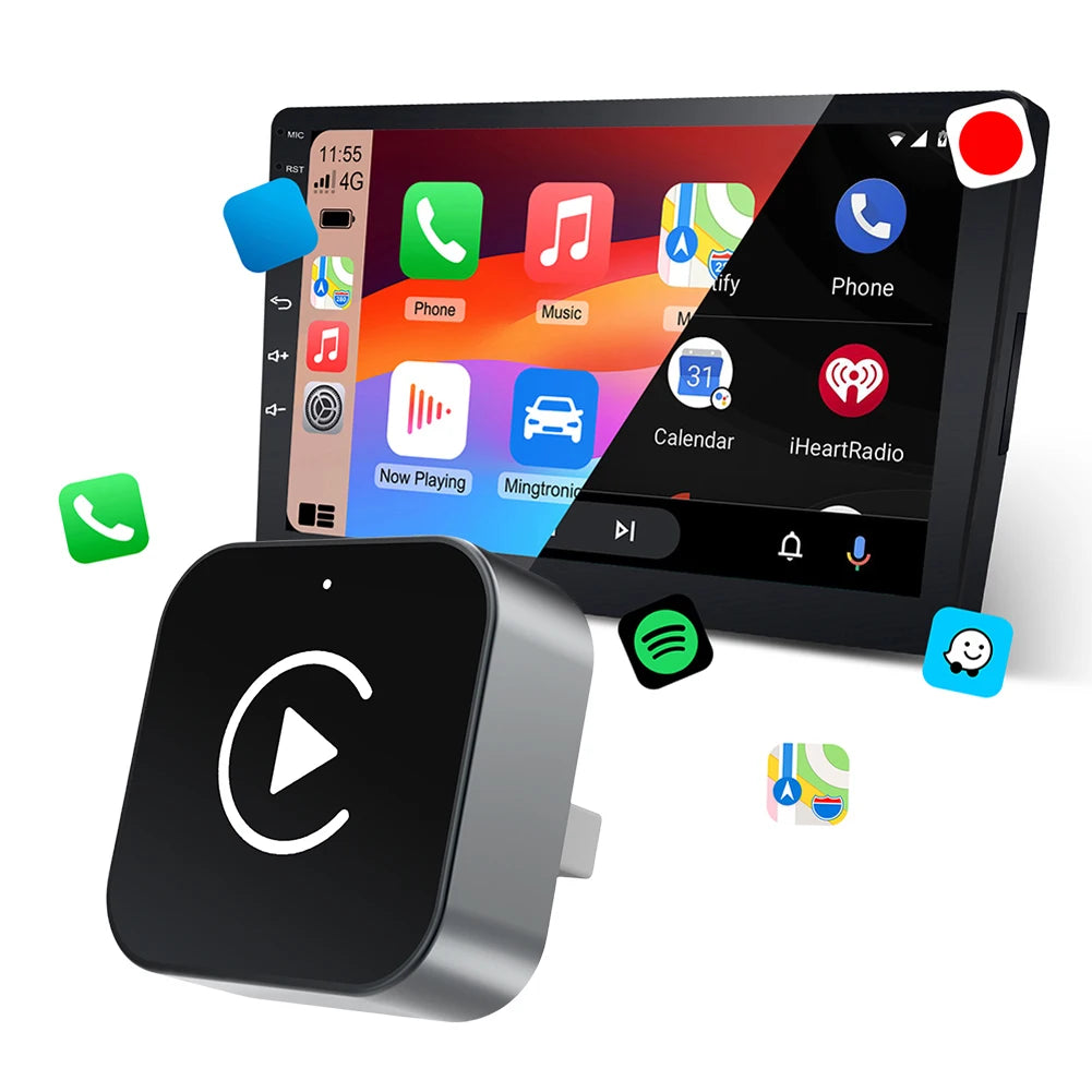 Adaptateur CarPlay Android Auto sans fil 2 en 1, boîtier Carplay AI, connexion automatique, adaptateur CarPlay sans fil pour voitures CarPlay filaires en usine