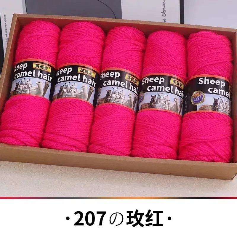 Fil de cachemire épais pour Crochet, tricot à la main, pull, écharpes, manteaux, chapeau, gants, bricolage, fil de laine d'alpaga doux et chaud, 500 g/ensemble