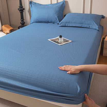 Housse de matelas unie douce pour la maison, drap-housse avec bande élastique pour lit simple, double, king, queen 90/120/150/180/200CM