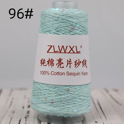   Блэк – fil de coton à paillettes, 100g, 800M, 3mm, décoration tricotée, crochet à la main, tricot jaune