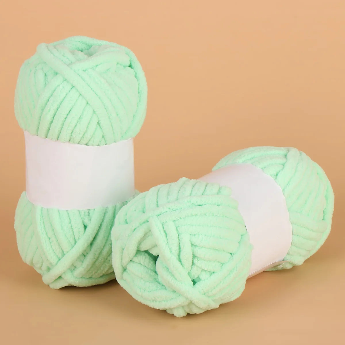 Fil de fil de soie coloré, 50g/boule, fil de laine grossière, Chenille, fil épais à tricoter à la main, anti-boulochage, écharpe au Crochet, couverture