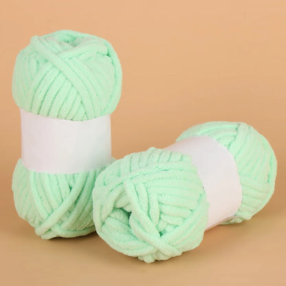 Fil de fil de soie coloré, 50g/boule, fil de laine grossière, Chenille, fil épais à tricoter à la main, anti-boulochage, écharpe au Crochet, couverture