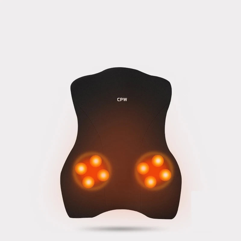 Coussin de dossier électrique pour siège de voiture, massage, sauna, soutien lombaire, vibration de la taille, oreiller cervical, accessoires intérieurs