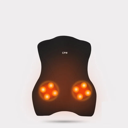 Coussin de dossier électrique pour siège de voiture, massage, sauna, soutien lombaire, vibration de la taille, oreiller cervical, accessoires intérieurs