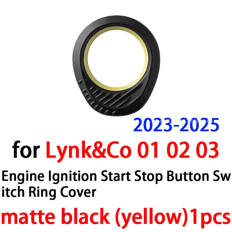 Couvercle d'anneau de commutateur de bouton d'arrêt de démarrage d'allumage de moteur pour Lynk & Co 01 02 03, accessoires d'intérieur 2021 2022 2023 2024 2025