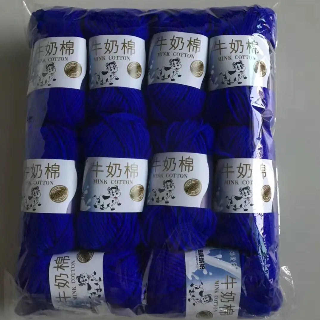 Fil de laine et de coton au lait, 500g, fil au Crochet pour écharpe tricotée à la main, pull, sacs de poupées, bricolage, fournitures de tricot au Crochet, 10 pièces/lot