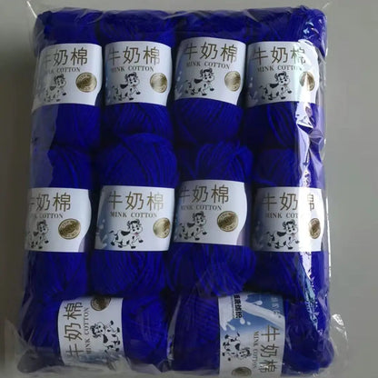 Fil de laine et de coton au lait, 500g, fil au Crochet pour écharpe tricotée à la main, pull, sacs de poupées, bricolage, fournitures de tricot au Crochet, 10 pièces/lot