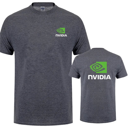 تي شيرت Nvidia رجالي صيفي بأكمام قصيرة قطن Nvidia تي شيرت رجالي كبير الحجم LH-033