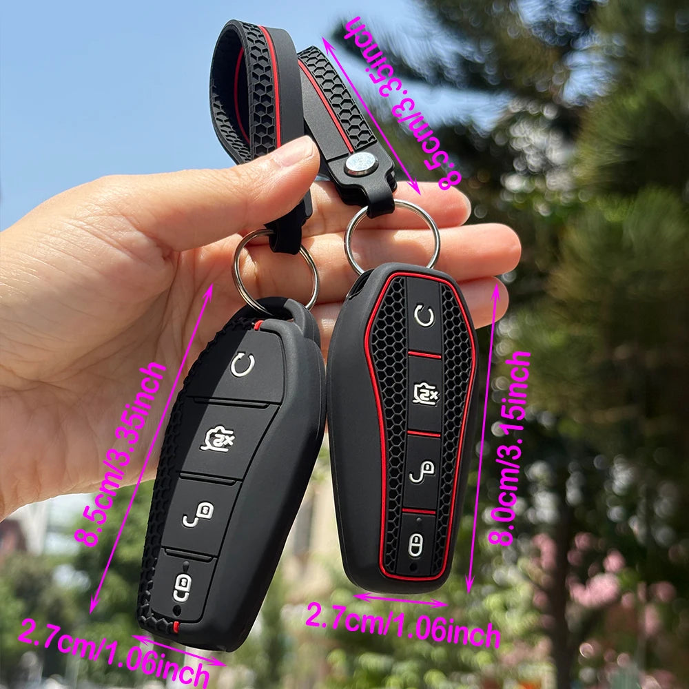 Pour BYD Atto 3 Qin Plus Sealion 6 DM-i dauphin chanson L DM-i Han L Tang étui pour clé en Silicone porte-clés couverture coque casquettes organisateur