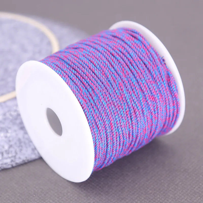 Corde de coton pour macramé, ficelle, ficelle, fil, artisanat, couture, tentures murales faites à la main, bohème, fête de mariage, décoration d'intérieur, 1.2mm, 37m