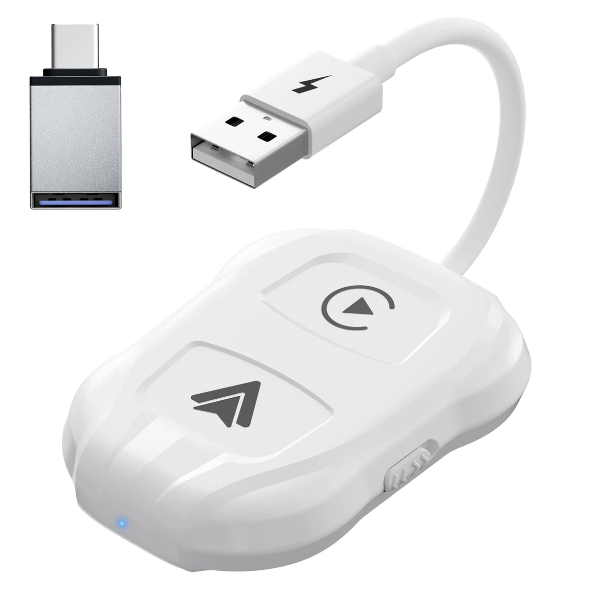 Adaptateur sans fil Android Auto et Apple CarPlay 2 en 1, adaptateur sans fil 5,8 GHz pour voitures CarPlay filaires en usine