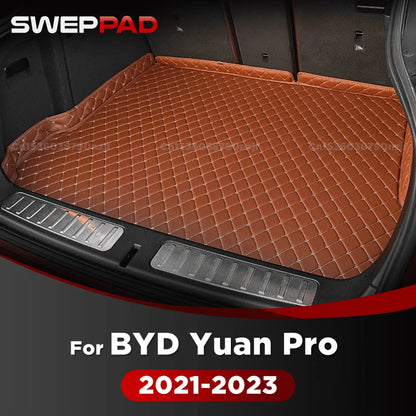 Couverture de tapis de revêtement de cargaison de polymères de coffre de voiture 3D, accessoires intérieurs, BYD, Yuan Pro, 2021, 2022, 2023