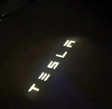 2/4PSC Tesla lumière de bienvenue pour modèle Y 3 S X porte de voiture projecteur LED lumières de boue lumière de bienvenue Ultra-lumineuse