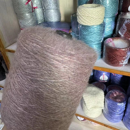1 régiment de 500 grammes de laine Mohair ultra douce près du corps sans collant, foulards tricotés à la main, fil de pull