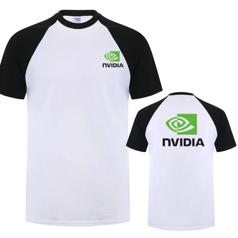تي شيرت Nvidia رجالي صيفي بأكمام قصيرة قطن Nvidia تي شيرت رجالي كبير الحجم LH-033