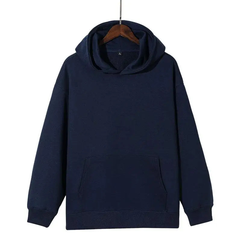 Poids lourd mode hommes sweats à capuche nouveau automne hiver décontracté épais coton hommes haut couleur unie sweat à capuche mâle haut pour femme