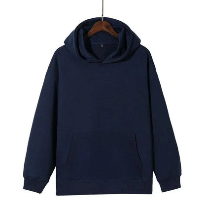 Poids lourd mode hommes sweats à capuche nouveau automne hiver décontracté épais coton hommes haut couleur unie sweat à capuche mâle haut pour femme