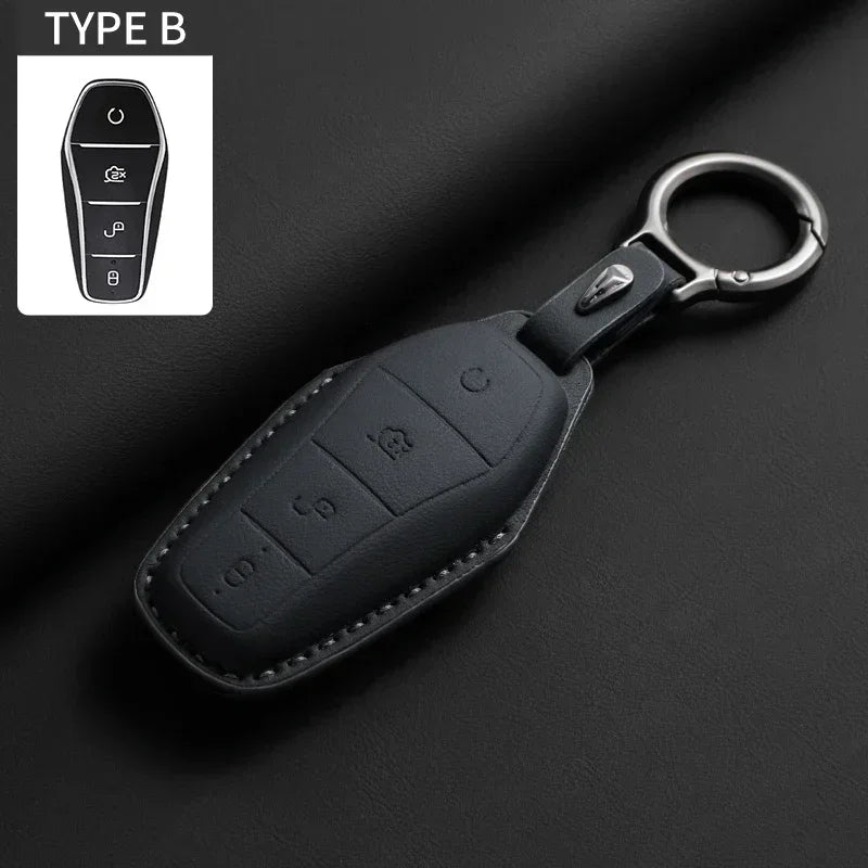 Étui de protection pour clé de voiture, support pour BYD Han Ev Tang Dm Qin PLUS Song Pro MAX Yuan DolDave E2, protecteur de clé automatique, accessoires de voiture