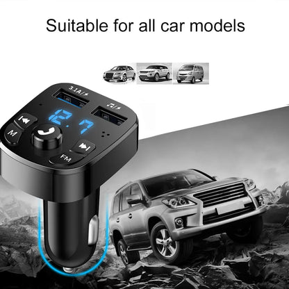 Chargeur de voiture transmetteur FM, Bluetooth, audio, tourisme, USB, lecteur MP3, autoradio, mains libres, 3,1 A, charge rapide, accessoires de voiture
