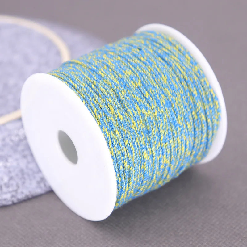 Corde de coton pour macramé, ficelle, ficelle, fil, artisanat, couture, tentures murales faites à la main, bohème, fête de mariage, décoration d'intérieur, 1.2mm, 37m