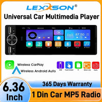 Autoradio Audio 1Din universel 6.36 pouces lecteur vidéo multimédia de voiture IPS HD écran USB/type-c Charge prise en charge BT FM USB AUX Cam